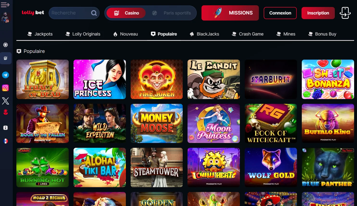 Lolly Bet — 100 % jusqu'à 2 500 € sur le premier dépôt